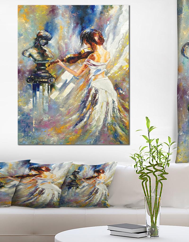 DesignQ Love with Endless Music - Abstract Canvas Art Print