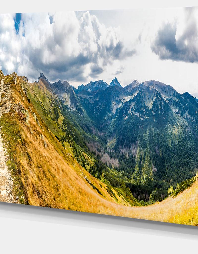 DesignQ Low Tatras Hike Panorama - Landscape Wall Art Canvas Print