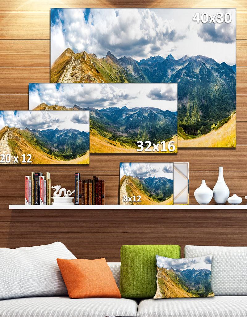 DesignQ Low Tatras Hike Panorama - Landscape Wall Art Canvas Print