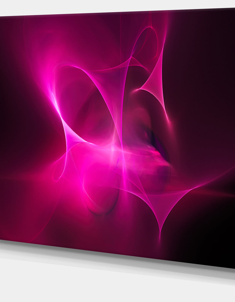 DesignQ Magenta Fractal Desktop Wallpaper - Abstract Digital Art Canvas Print