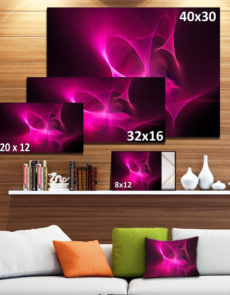DesignQ Magenta Fractal Desktop Wallpaper - Abstract Digital Art Canvas Print
