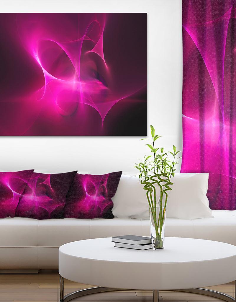 DesignQ Magenta Fractal Desktop Wallpaper - Abstract Digital Art Canvas Print