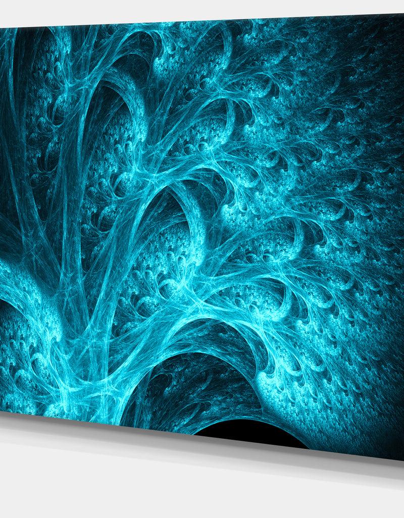 DesignQ Magical Blue Psychedelic Forest'Extra Large Abstract Canvas Art Print
