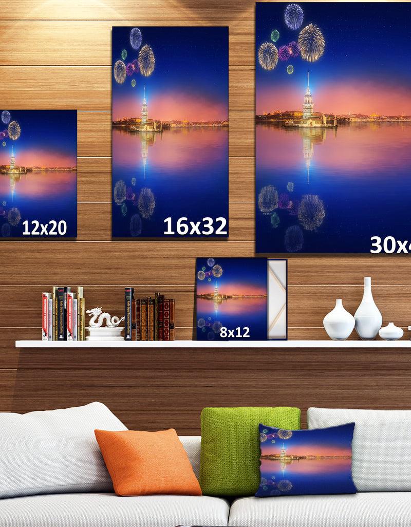 DesignQ Maiden Tower Or Kiz Kulesi Istanbul - Sea & Shore Cityscapes Photographic On Wrapped Canvas