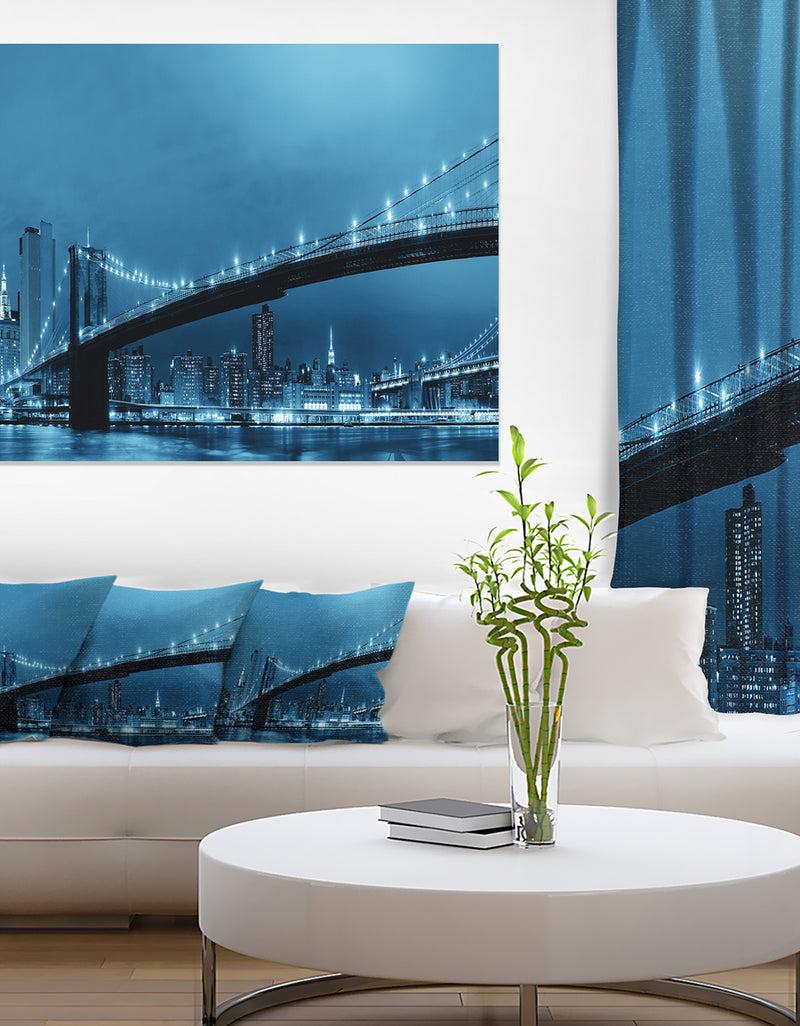 DesignQ Manhattan Downtown Urban View - Cityscape Canvas print