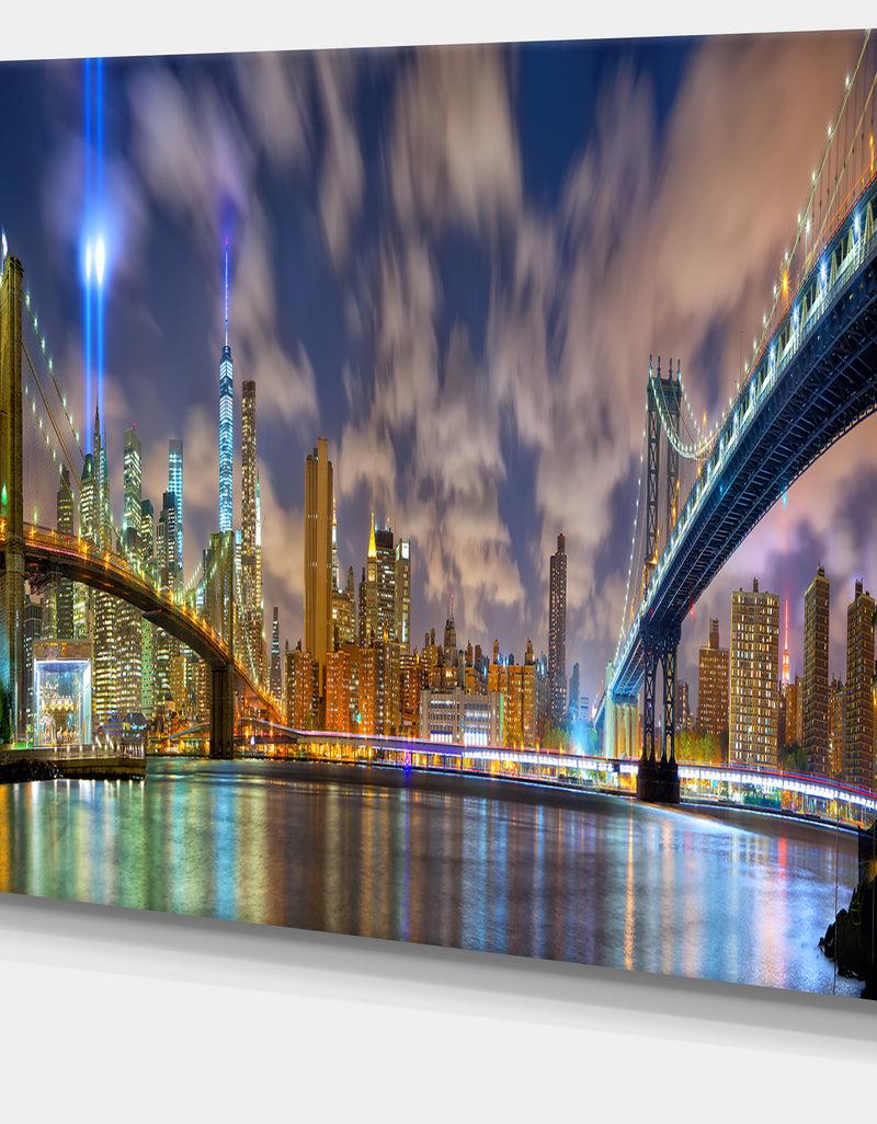 DesignQ Manhattan In Memory Of September 11 - Cityscape Canvas Print