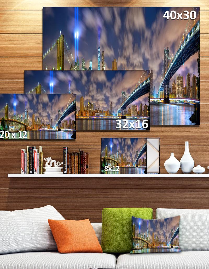 DesignQ Manhattan In Memory Of September 11 - Cityscape Canvas Print