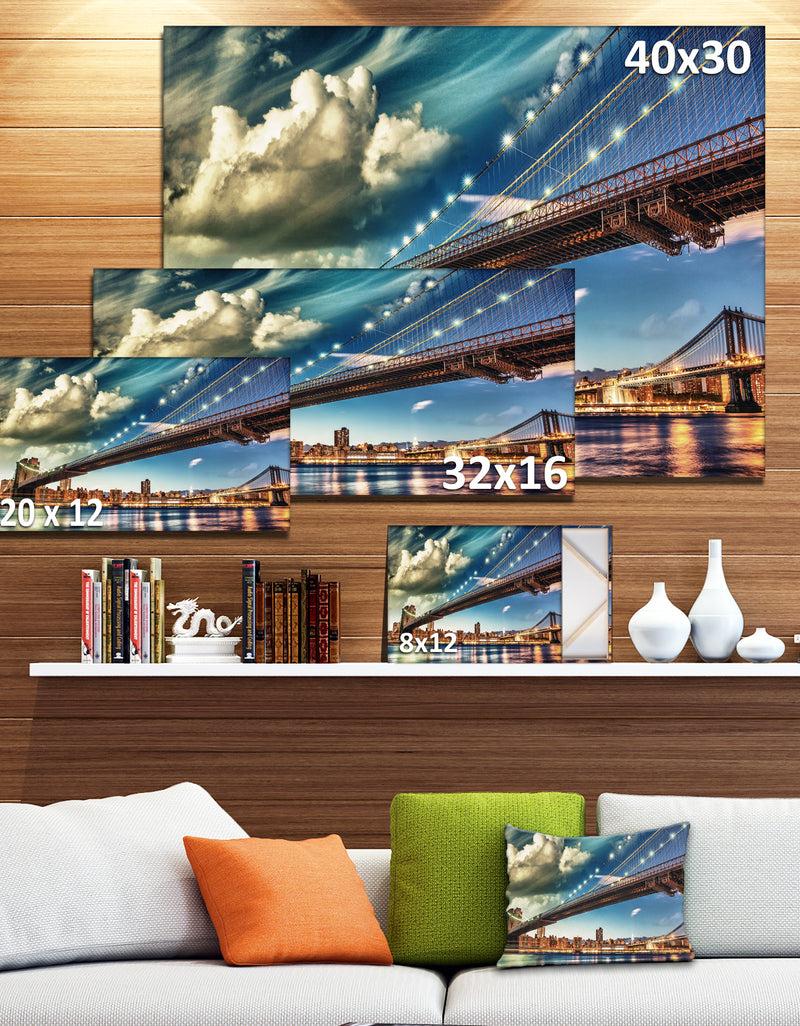 DesignQ Manhattan Skyline At Summer - Cityscape Photo Canvas Print