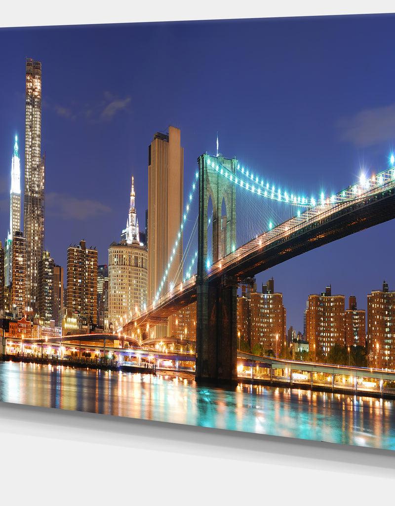 DesignQ Manhattan Skyline Panorama - Cityscape Photo Canvas Print