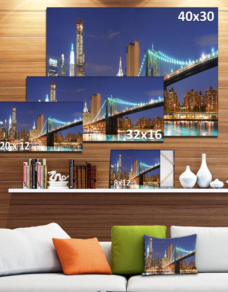 DesignQ Manhattan Skyline Panorama - Cityscape Photo Canvas Print
