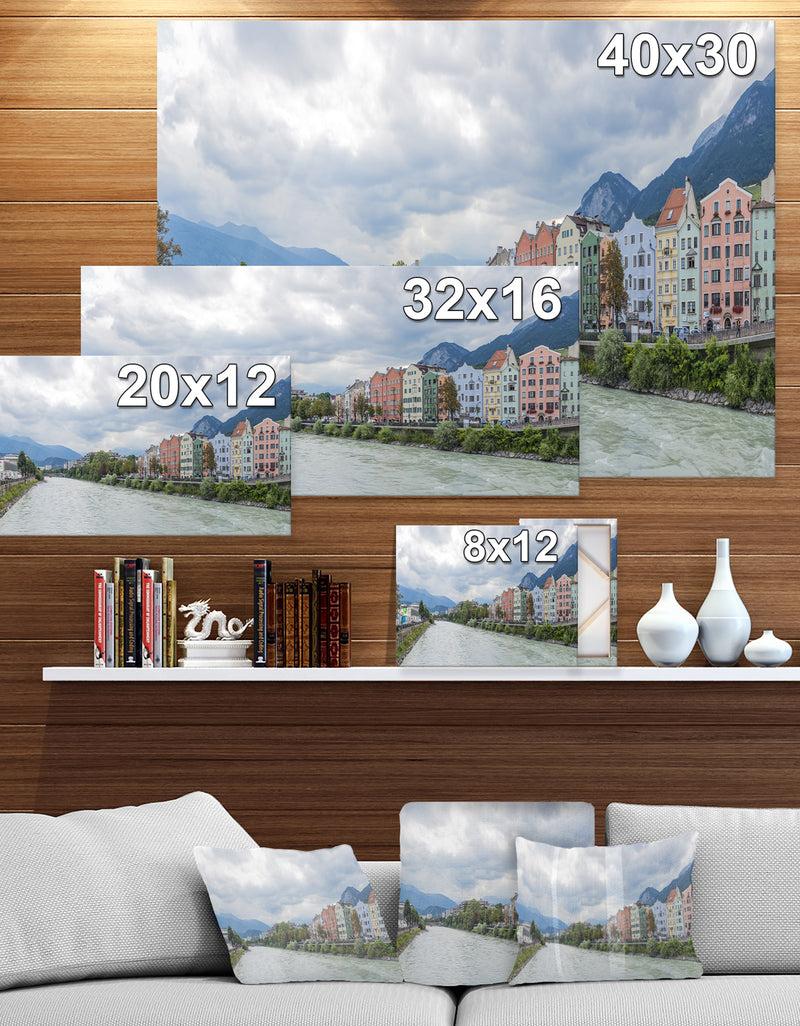 DesignQ Mariahilf Street In Innsbruck Austria. - Cityscapes Photography On Wrapped Canvas
