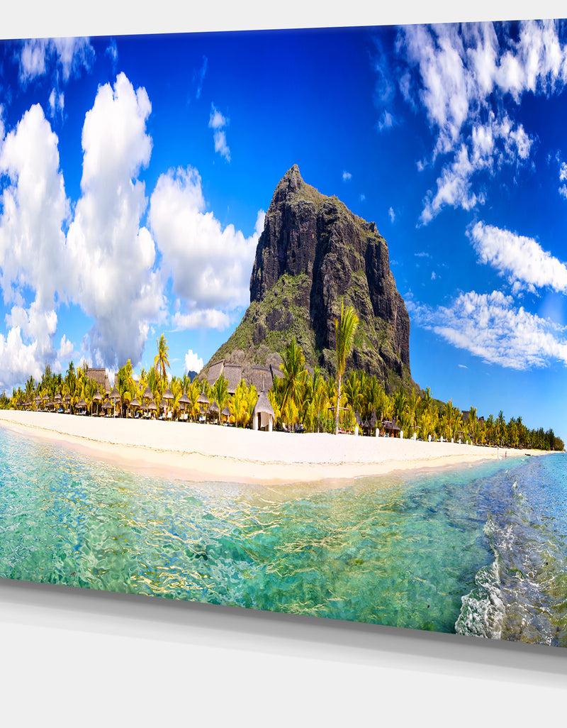 DesignQ Mauritius Beach Panorama Photography Canvas Print