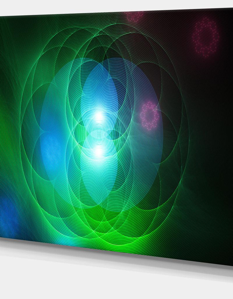 DesignQ Merge Colored Spheres. - Abstract Canvas Art Print