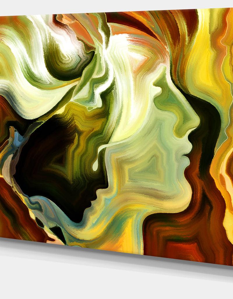 DesignQ Metaphorical Inner Self - Abstract Canvas Art Print