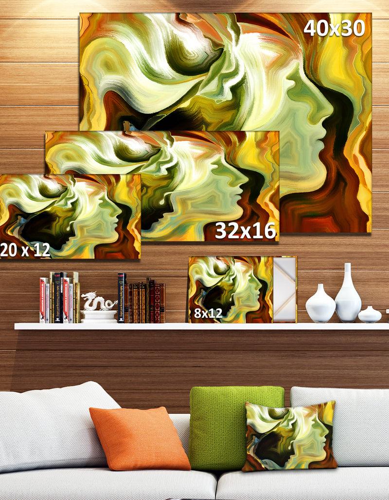 DesignQ Metaphorical Inner Self - Abstract Canvas Art Print