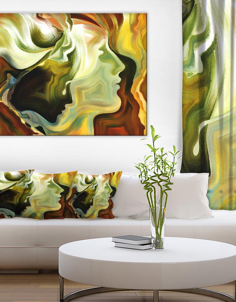DesignQ Metaphorical Inner Self - Abstract Canvas Art Print