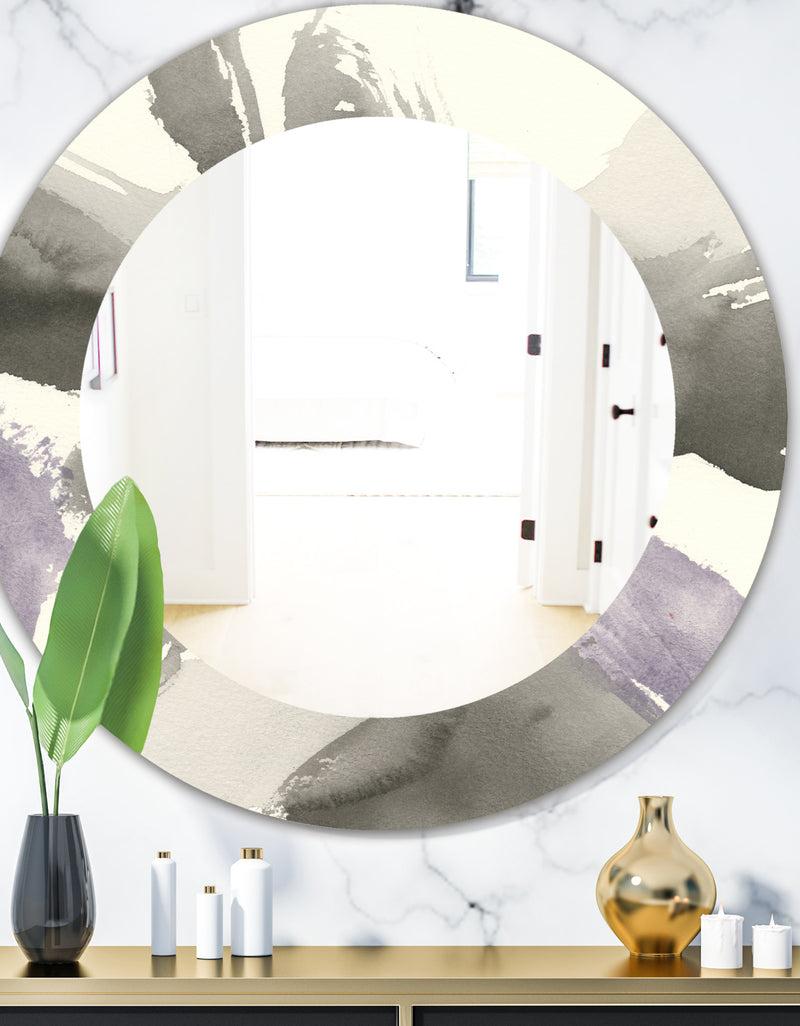 DesignQ Minimal Geometric Gesture IV - Modern Mirror - Oval or Round Wall Mirror