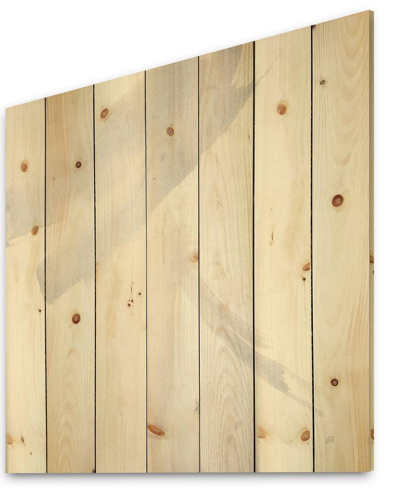 DesignQ Minimal Geometric Zen II - Transitional Print On Natural Pine Wood