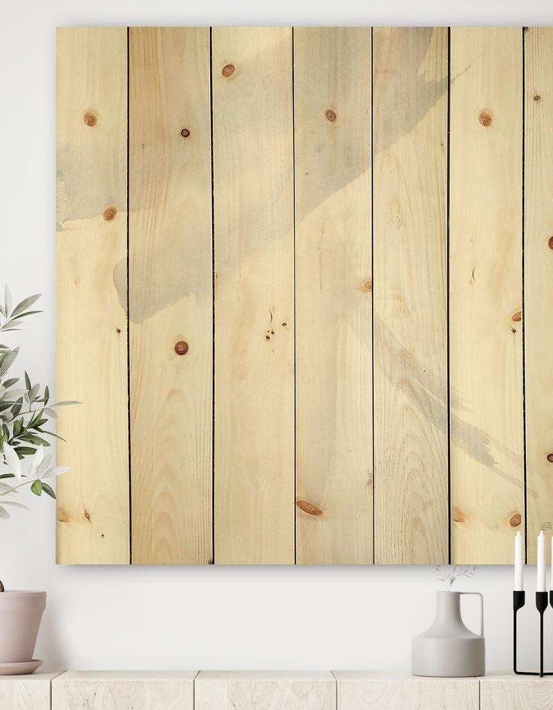 DesignQ minimal geometric Zen II - Transitional Print on Natural Pine Wood