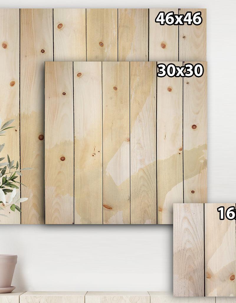 DesignQ Minimal Geometric Zen III - Transitional Print On Natural Pine Wood