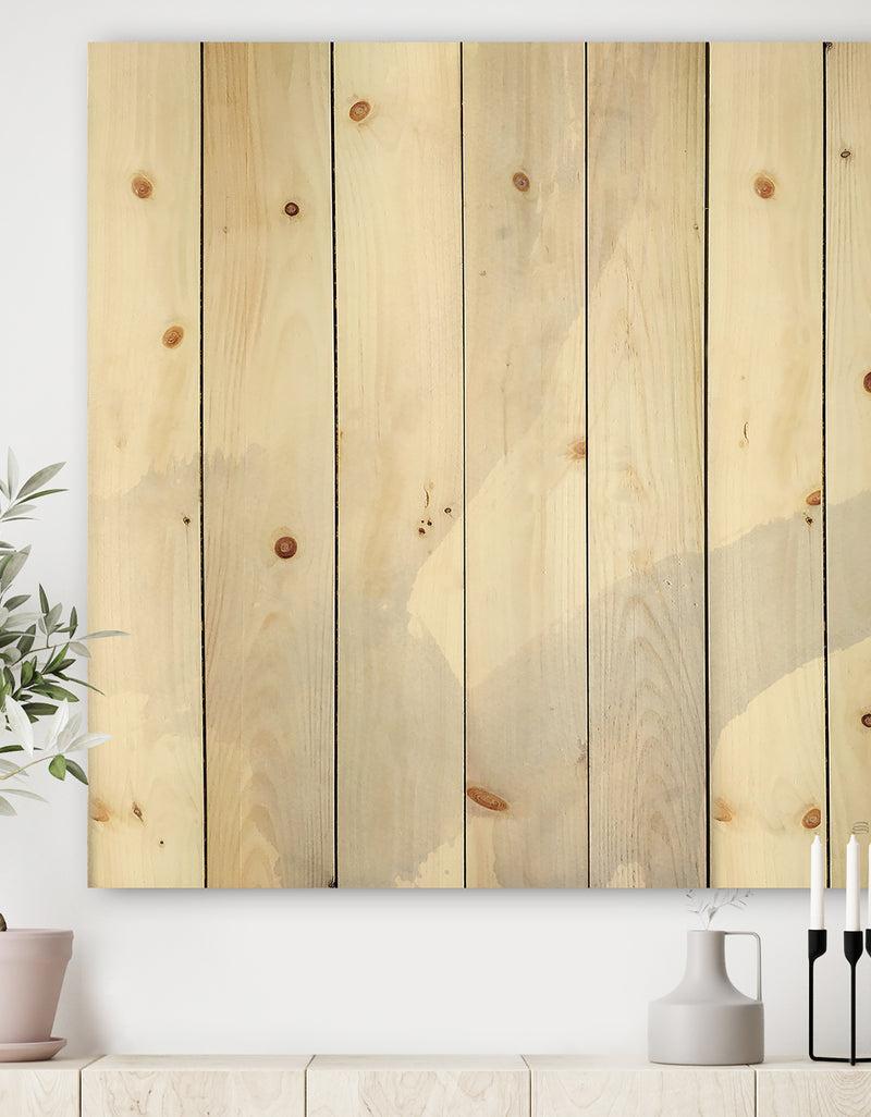 DesignQ minimal geometric Zen III - Transitional Print on Natural Pine Wood