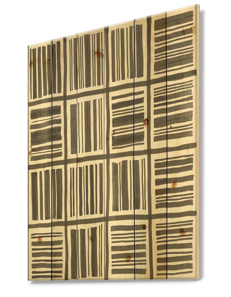 DesignQ Minimalist Graphics I - Transitional Print On Natural Pine Wood