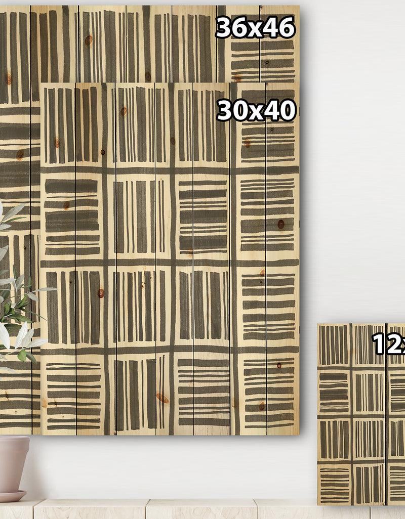 DesignQ Minimalist Graphics I - Transitional Print On Natural Pine Wood