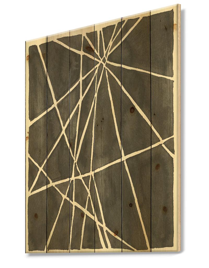 DesignQ Minimalist Graphics II - Transitional Print On Natural Pine Wood