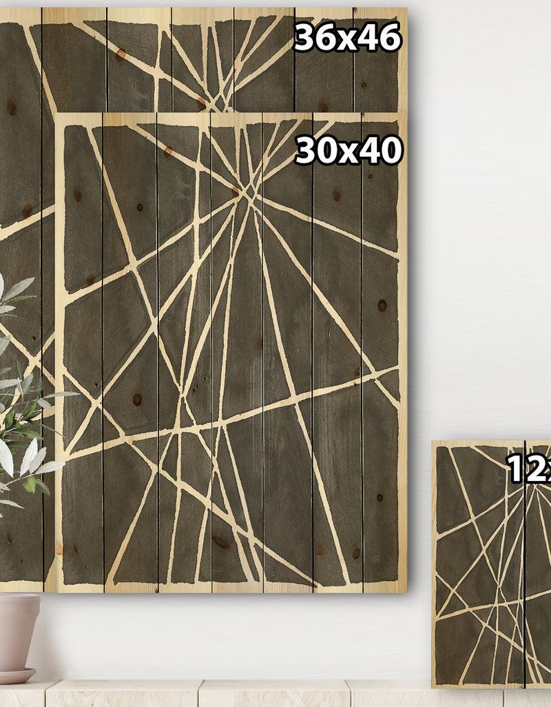 DesignQ Minimalist Graphics II - Transitional Print On Natural Pine Wood
