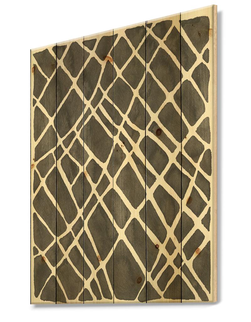 DesignQ Minimalist Graphics V - Transitional Print On Natural Pine Wood