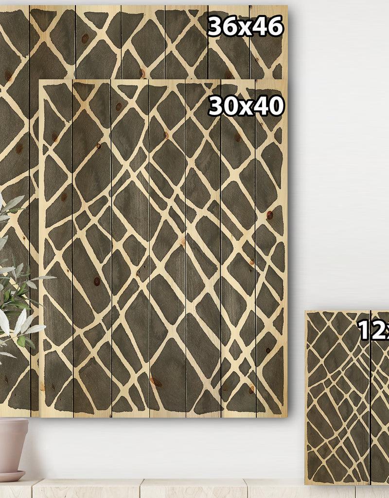 DesignQ Minimalist Graphics V - Transitional Print On Natural Pine Wood