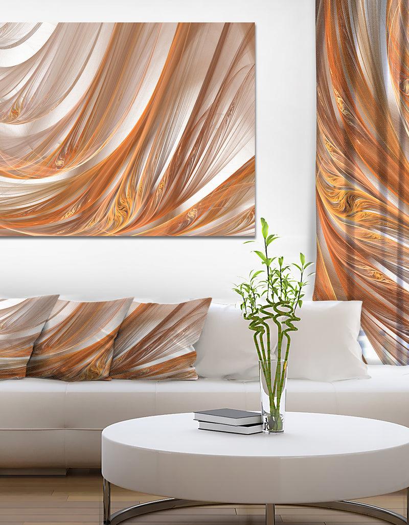 DesignQ Modern Brown Shade - Contemporary Art On Wrapped Canvas