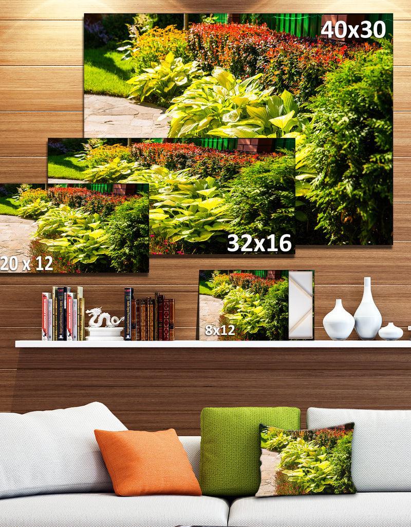 DesignQ Modern Green Garden Design - Landscape Wall Artwork