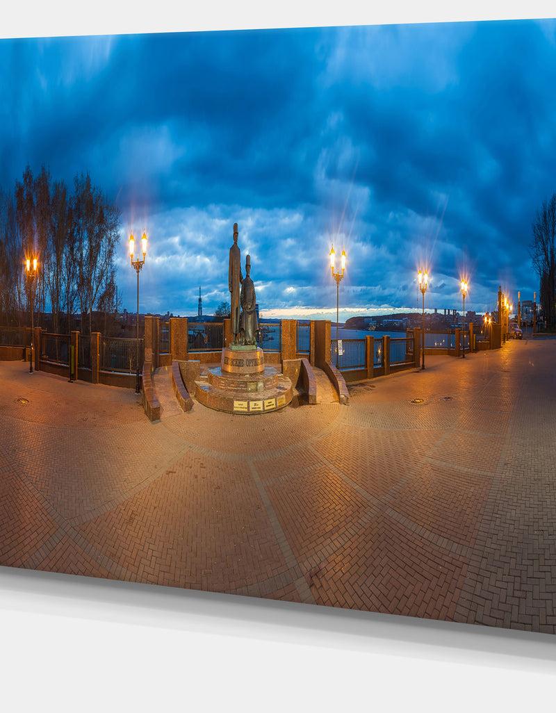 DesignQ Monument To Armories Panorama - Landscape Print Wall Artwork