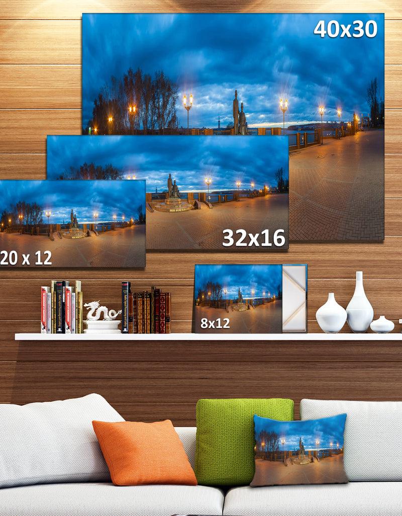 DesignQ Monument To Armories Panorama - Landscape Print Wall Artwork