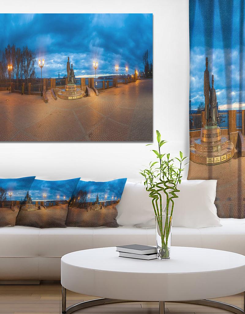 DesignQ Monument To Armories Panorama - Landscape Print Wall Artwork