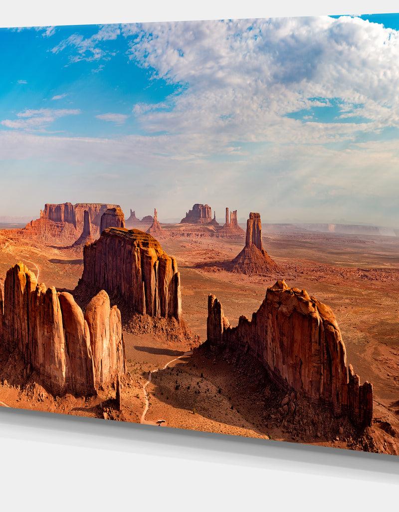 DesignQ Monument Valley Aerial Sky View - Landscape Print Wall Artwork