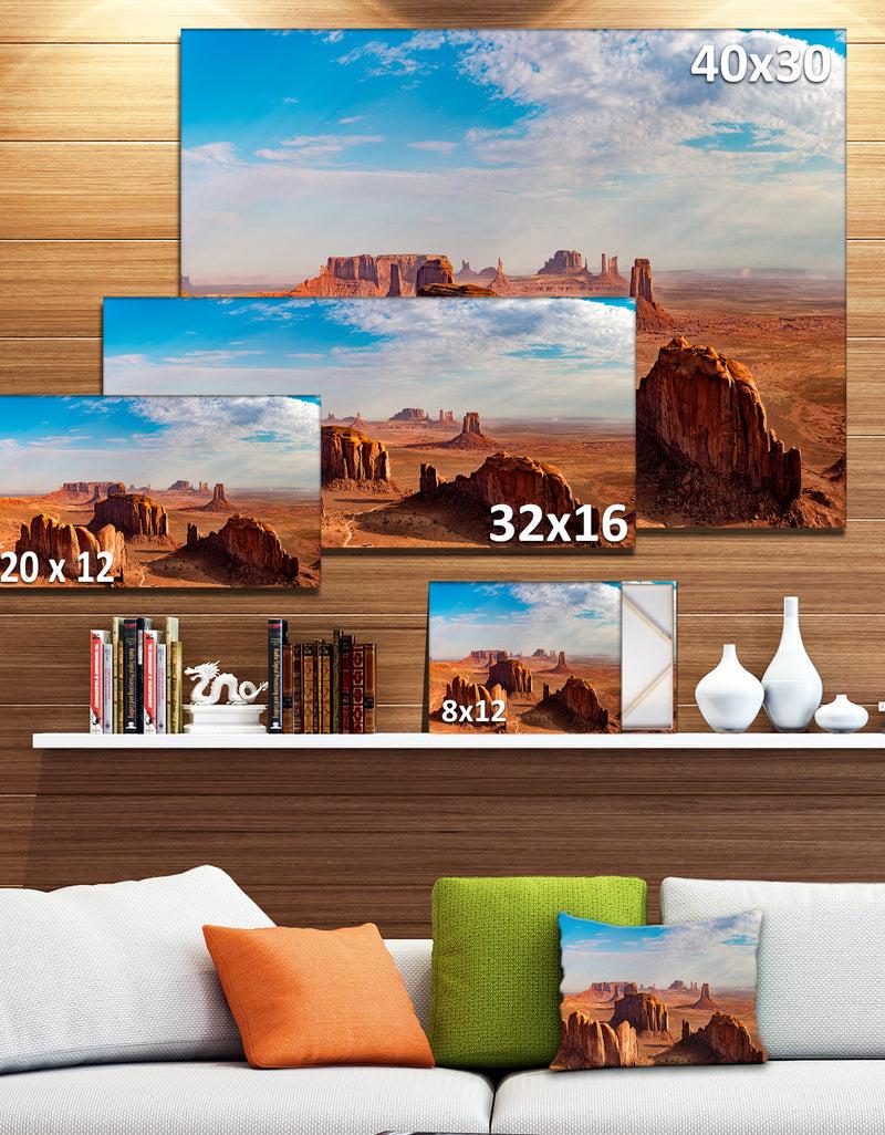 DesignQ Monument Valley Aerial Sky View - Landscape Print Wall Artwork