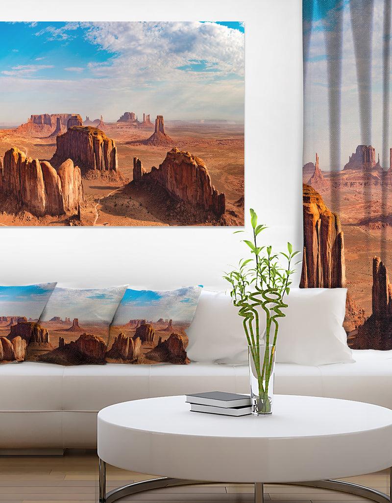 DesignQ Monument Valley Aerial Sky View - Landscape Print Wall Artwork