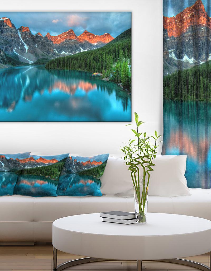 DesignQ Moraine Lake Sunrise - Landscape Photography Canvas Print
