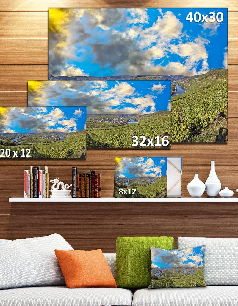 DesignQ Moselle River Loop In Trittenheim - Modern Landscpae Wall Art