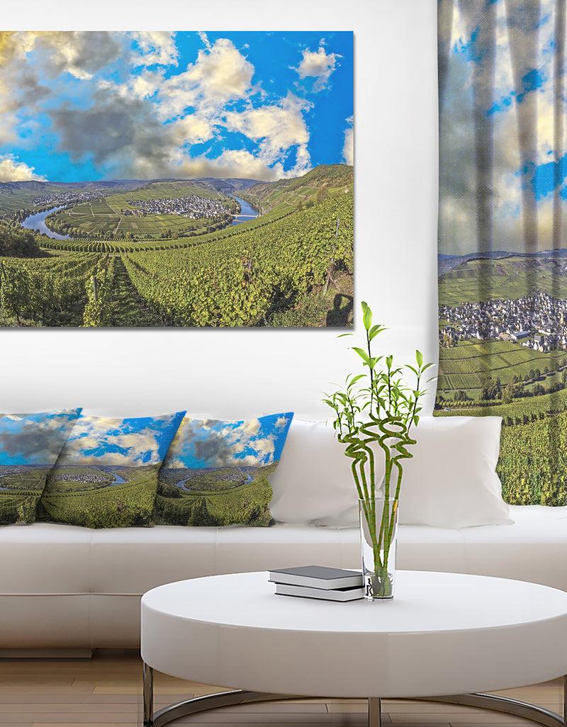 DesignQ Moselle River Loop In Trittenheim - Modern Landscpae Wall Art