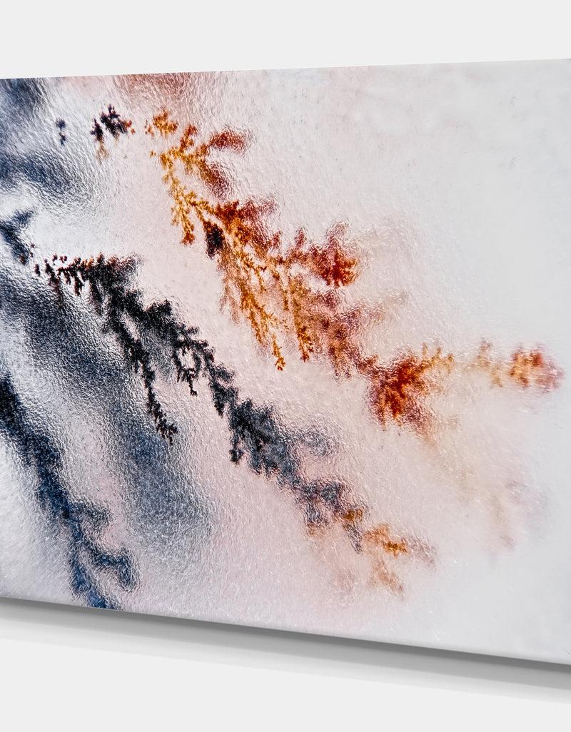 DesignQ Moss Agate And Dendrite Crystals Macro - Stone Photographic On Wrapped Canvas