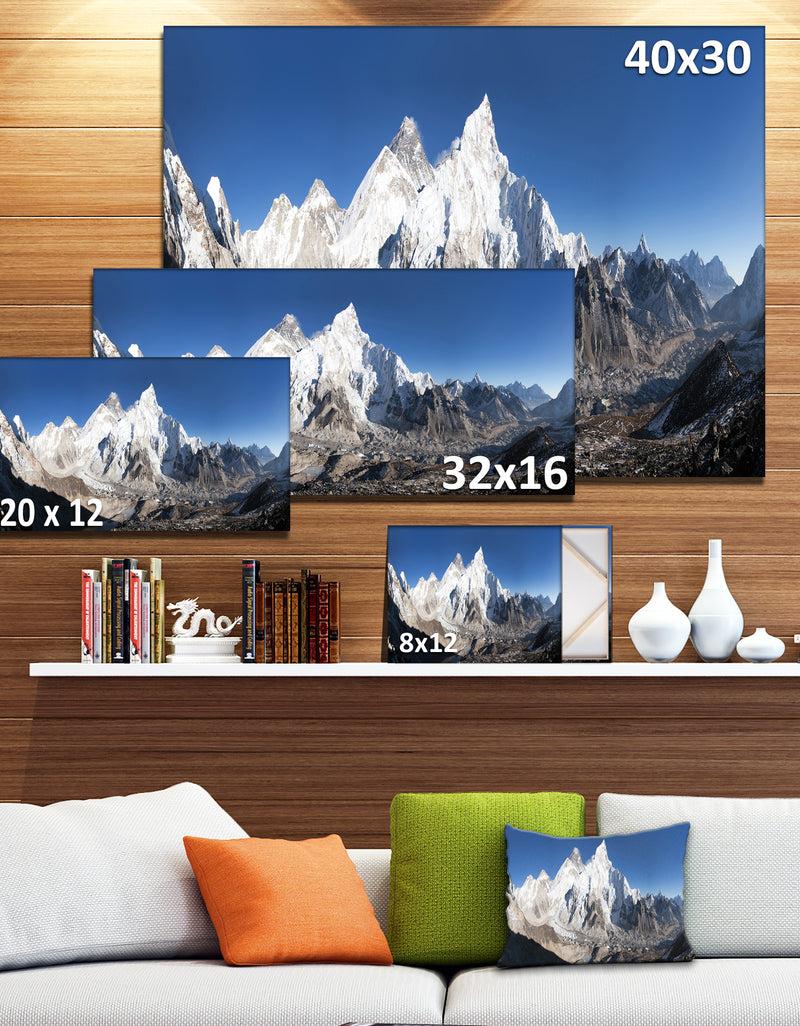 DesignQ Mount Everest Glacier Panorama - Landscape Print Wall Artwork