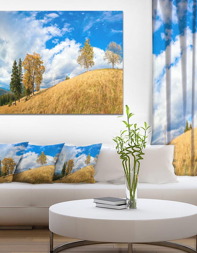 DesignQ Mountain Autumn Panorama - Landscape Wall Artwork