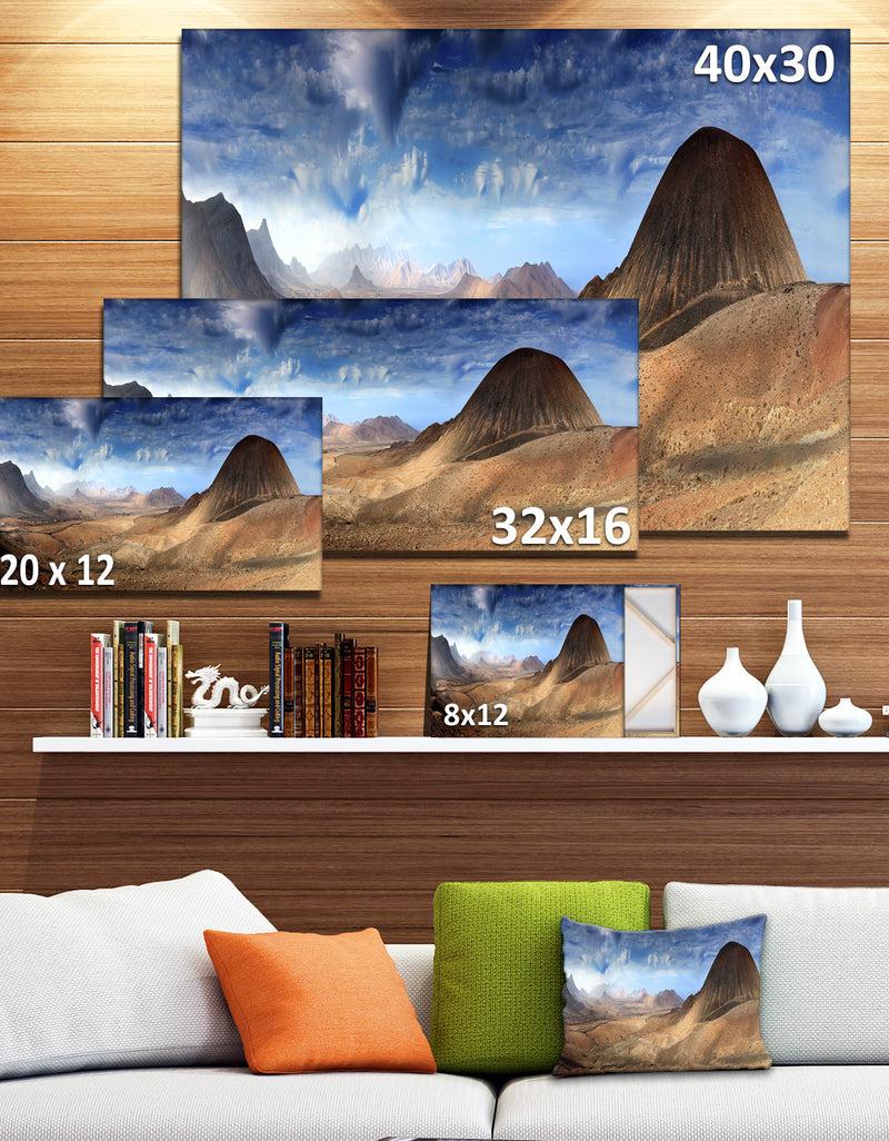 DesignQ Mountain Scenery Panorama - Landscape Photo Canvas Print