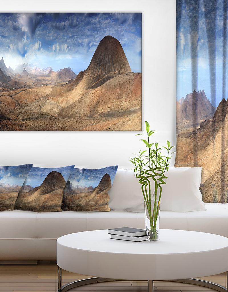 DesignQ Mountain Scenery Panorama - Landscape Photo Canvas Print