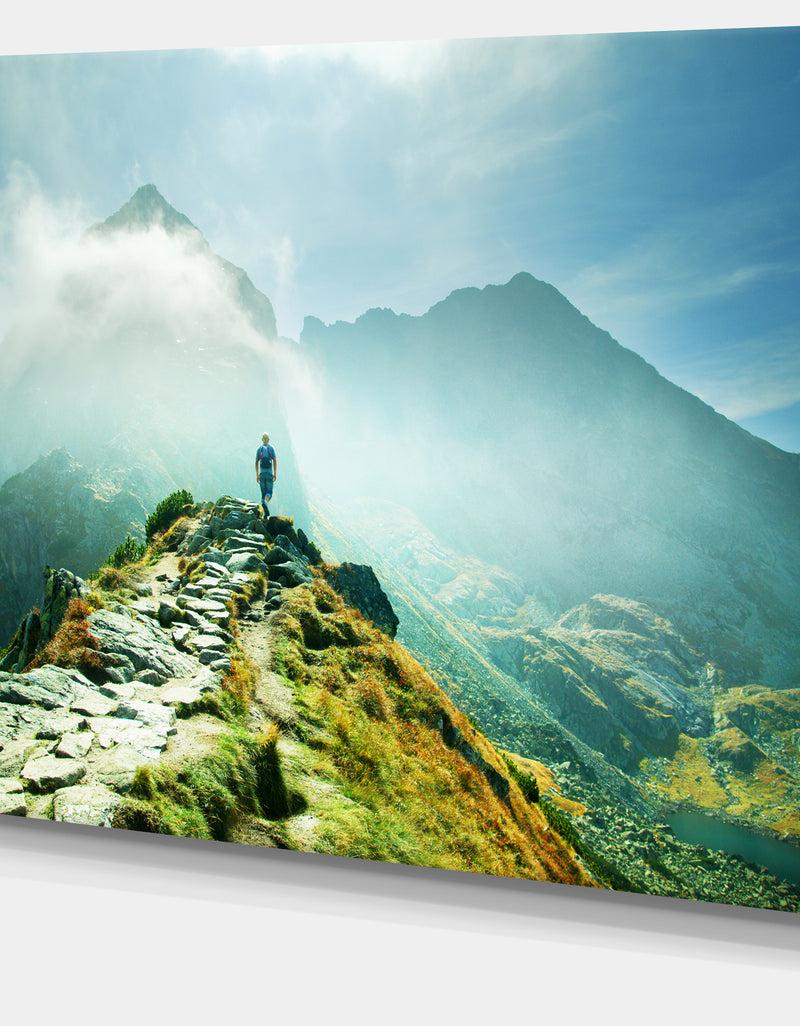 DesignQ Mountains Landscape Photography Canvas Art Print