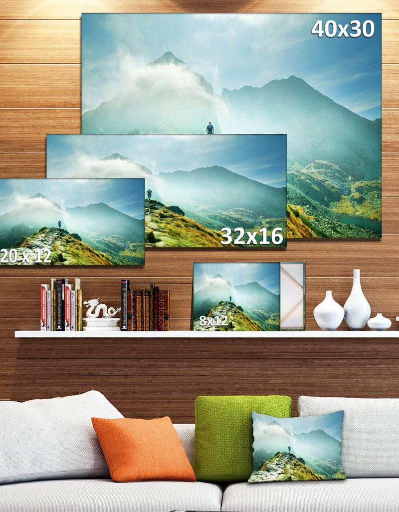 DesignQ Mountains Landscape Photography Canvas Art Print
