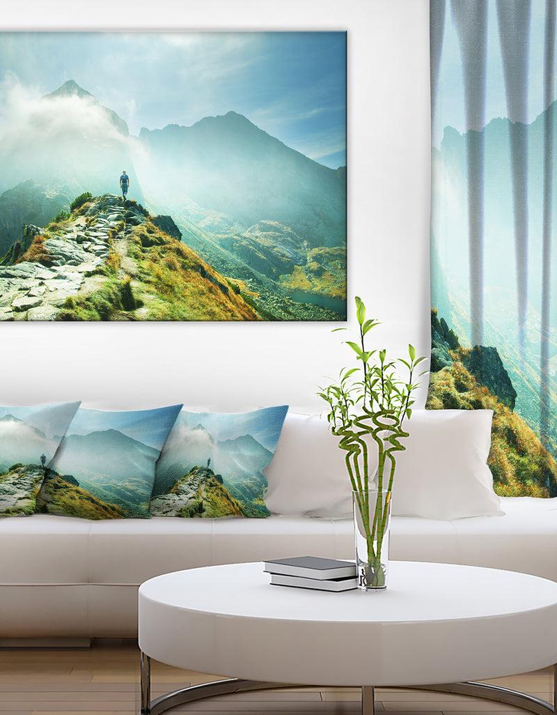 DesignQ Mountains Landscape Photography Canvas Art Print